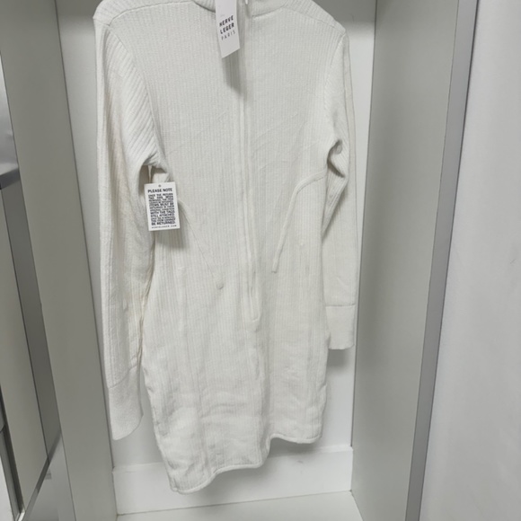 White Herve Leger Long-Sleeve Dress - Picture 4 of 5